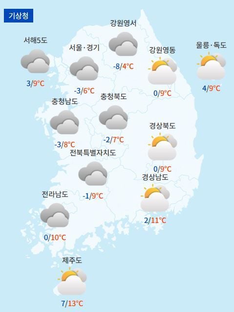 전국날씨예보(출처:케이웨더)