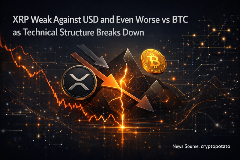 리플 XRP, 달러·비트코인 동반 약세…기술적 구조 붕괴 신호 커진다 (제공:AI제작)