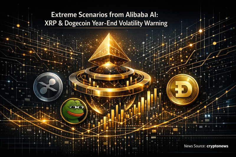 알리바바 AI가 던진 극단적 시나리오…리플 XRP·도지코인 연말 변동성 경고 (제공:AI제작)