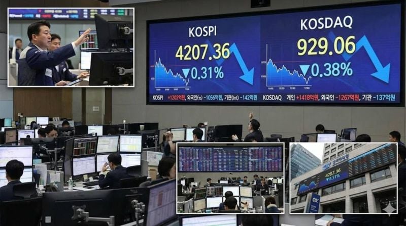 코스피와 코스닥 양대 지수가 외국인과 기관의 동반 매도세에 밀려 약보합세를 기록 중이다. 사진=톱스타뉴스 포토DB