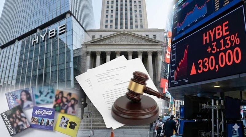 ▲ 하이브 뉴진스 다니엘 계약 해지 및 소송 제기 후 주가 강세. (사진=톱스타뉴스)