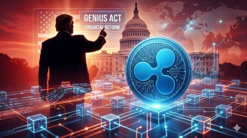 ▲ 트럼프 대통령의 금융 인프라 개혁 의지와 리플(XRP)의 기술적 비전이 맞물리며, XRP가 차세대 금융망의 핵심으로 부상하고 있다. (사진=톱스타뉴스)