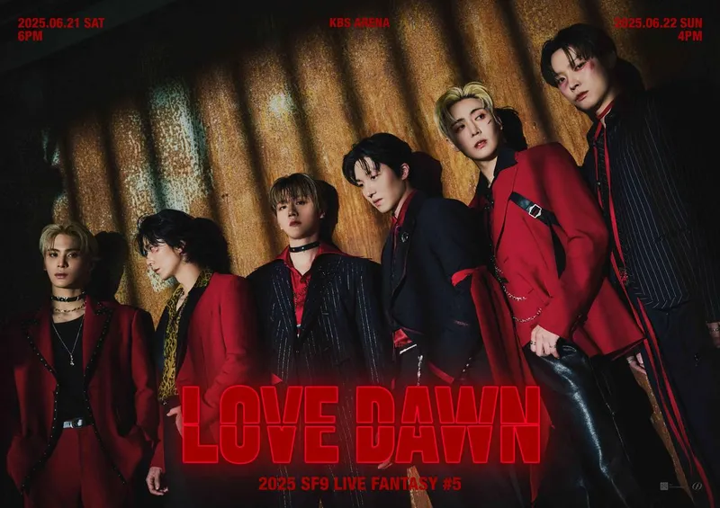 “2년 6개월 만의 귀환”…SF9, ‘LOVE DAWN’ 강렬 무대→팬심 폭발 예고 / FNC엔터테인먼트