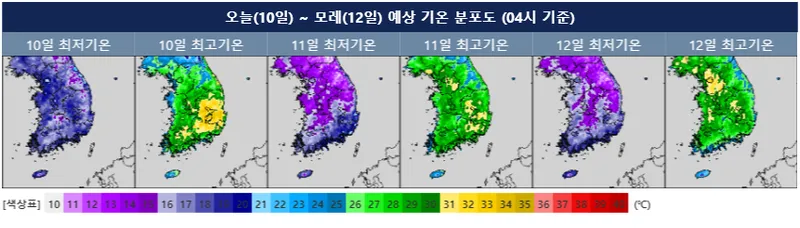 [오늘의 날씨] 서해안·전남남해안 안개 짙어…수도권·제주 최고 33도, 제주 5~20mm 비 / 기상청