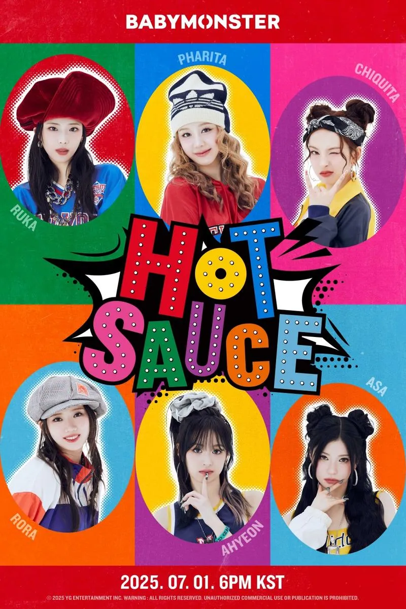 “레트로의 반전 매력”…베이비몬스터, ‘HOT SAUCE’ 비주얼 공개→서머송 기대감 폭발 / YG엔터테인먼트