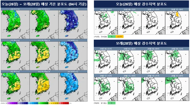 [오늘의 날씨] 전국 낮 30도 이상…수도권 오전 5mm 미만 비, 강원 소나기 10mm / 기상청