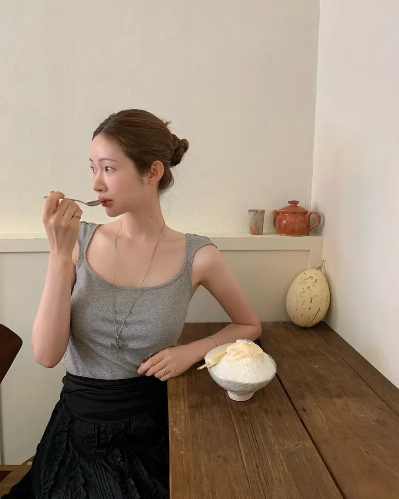 “너무 먹어보고 싶었 던 멜론빙수”…차정원, 여름날 감성→청량한 힐링 한 컷 / 배우 차정원 인스타그램