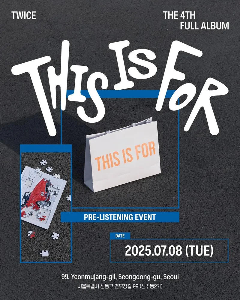 “직접 만나는 컴백 열기”…트와이스, ‘THIS IS FOR’ 프리 리스닝 이벤트→신보 기대감 폭발 / JYP엔터테인먼트
