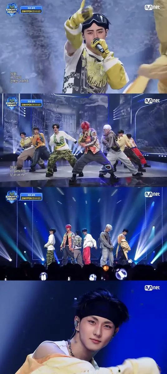 “엠카운트다운을 뒤흔든 힙합 카리스마”…엔하이픈·‘Outside’ 무대→퍼포먼스 열기 폭발