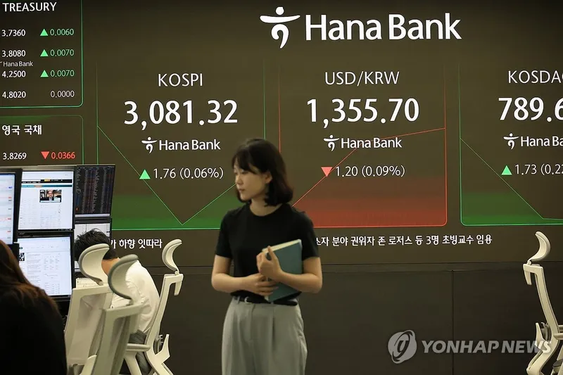 코스피 3,080선 강보합…코스닥 0.13% 상승세