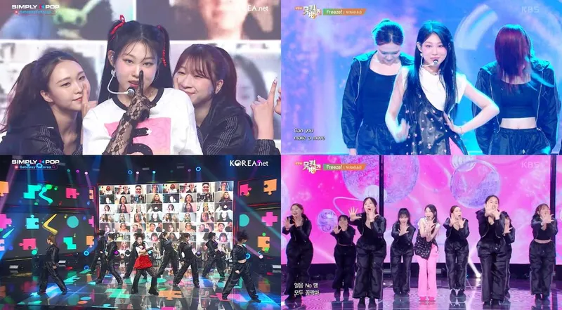 “멈추지 않는 꿈의 시작”…니나, ‘Freeze!’로 음악방송 무대 장악→글로벌 기대감 고조 / Arirang TV '심플리케이팝', KBS2 '뮤직뱅크' 방송 캡처