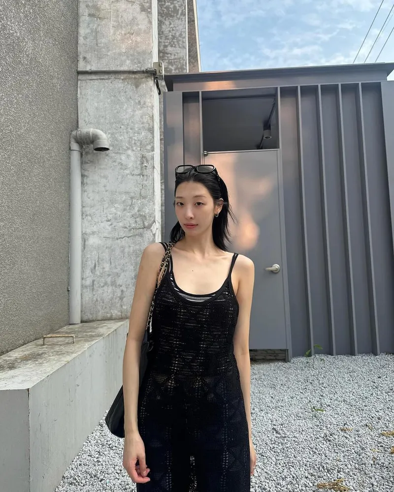 “차분한 여름 오후”…류다인, 검정 니트 룩→시선 압도 / 배우 류다인 인스타그램