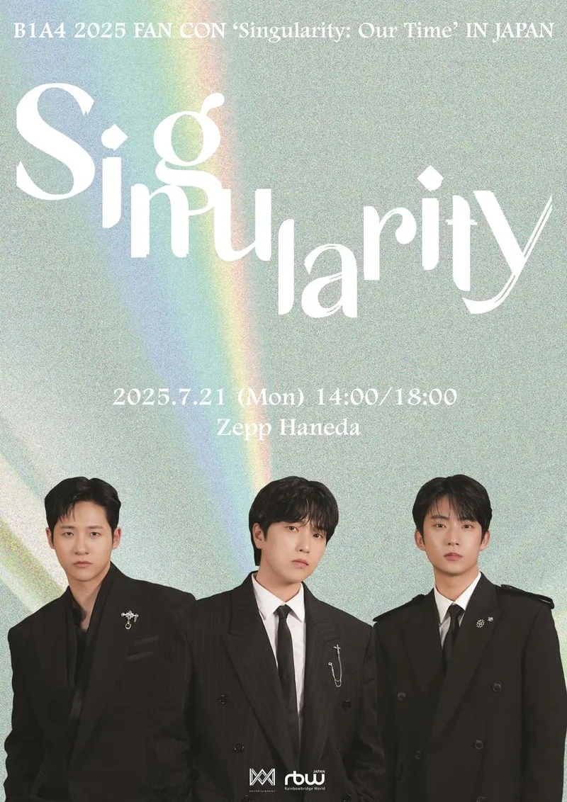 “7년 만의 무대 귀환”…B1A4, ‘Singularity: Our Time’ 일본 팬콘서트→특별한 교감 예고 / 알비더블유,WM엔터테인먼트