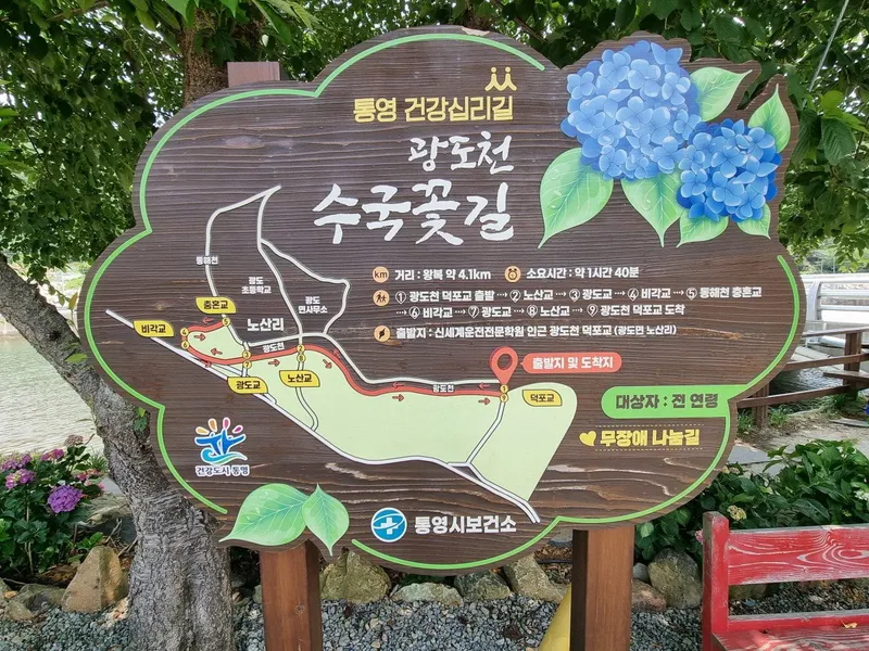 출처=광도천 수국꽃길