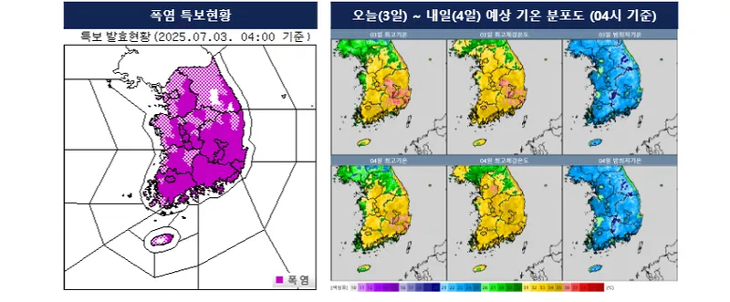 [오늘의 날씨] 수도권·강원 낮 최고 36도…서울 등 35도 내외 폭염·열대야 지속 / 기상청